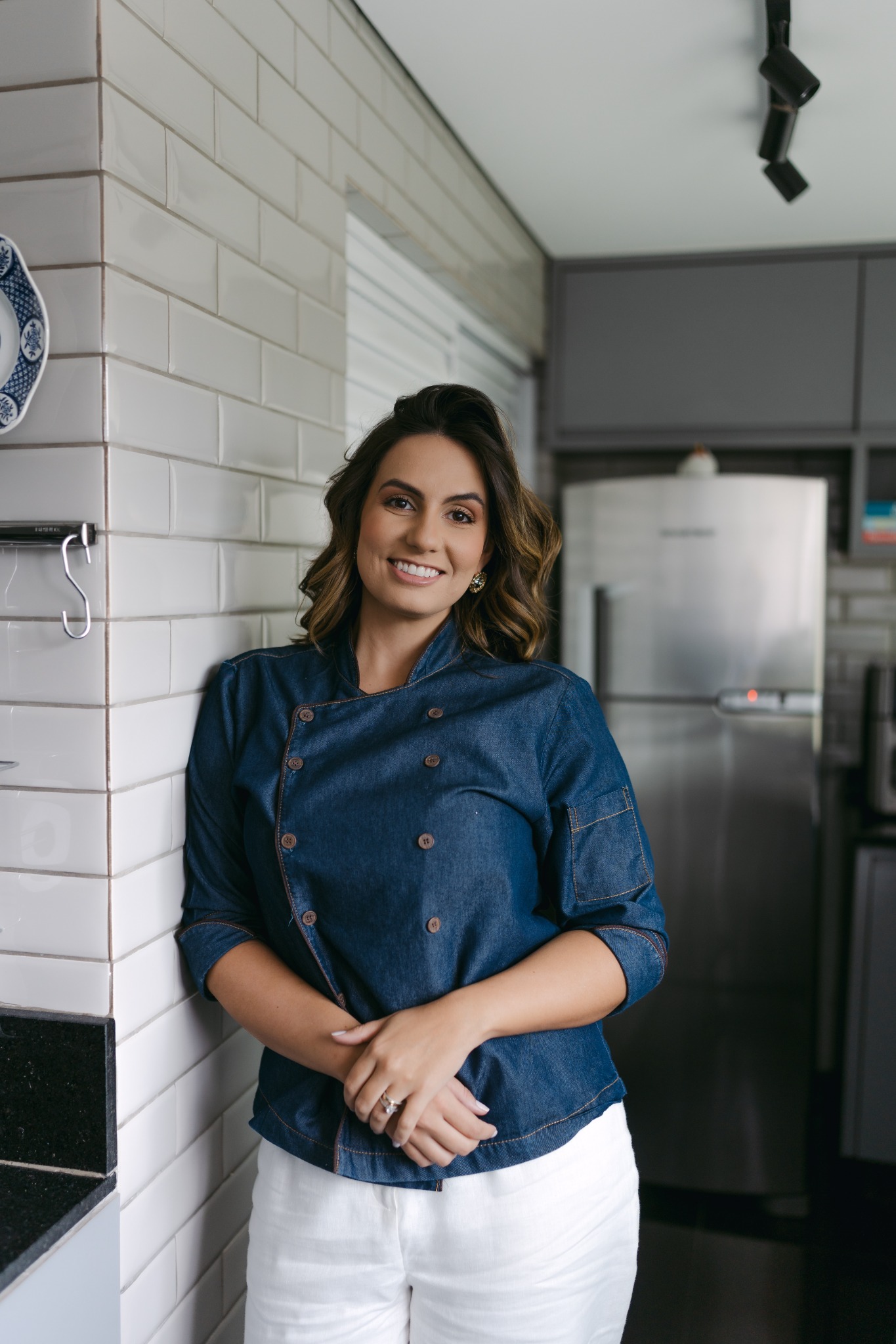 Débora na cozinha