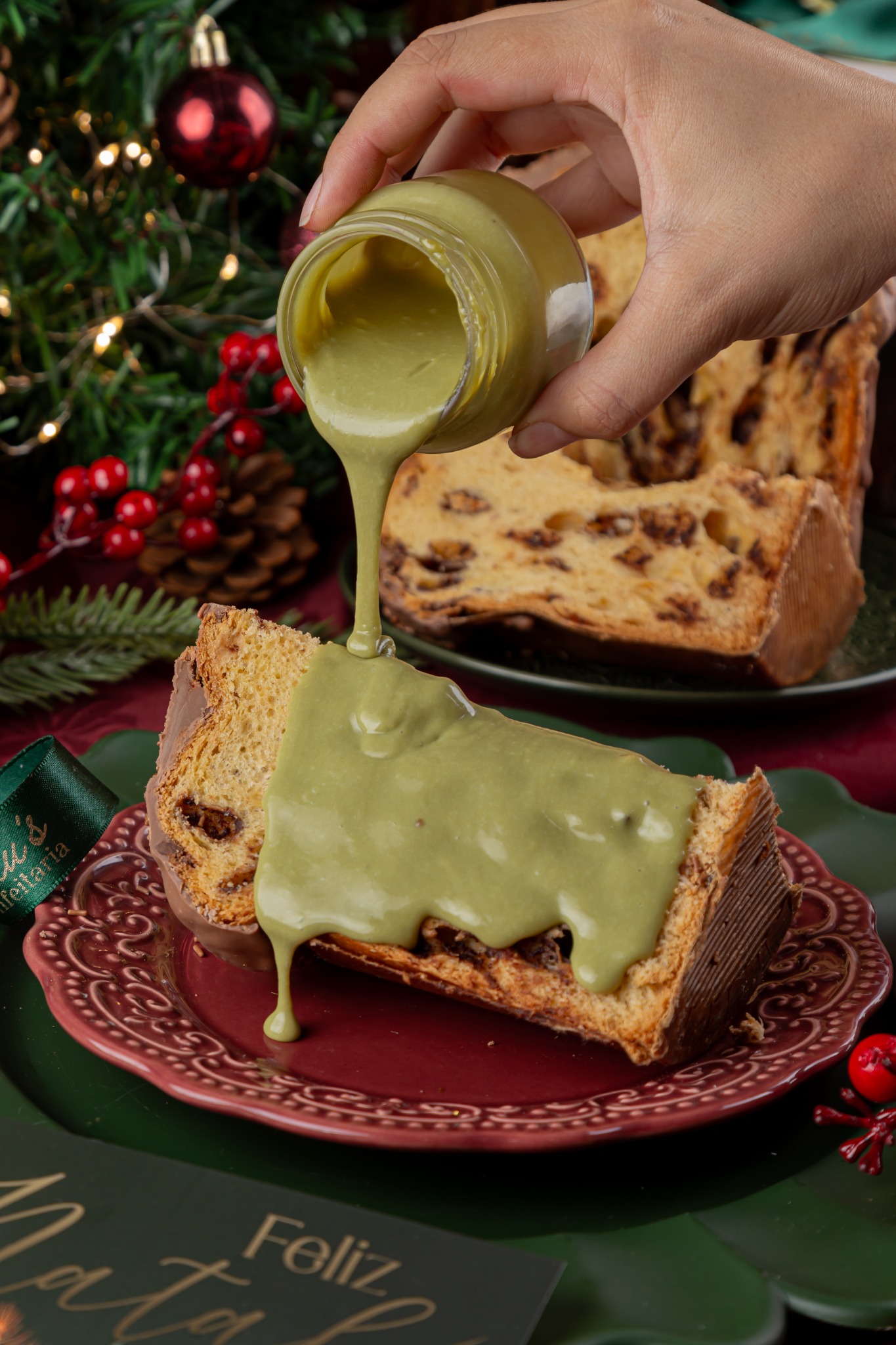 Panettone com pistache